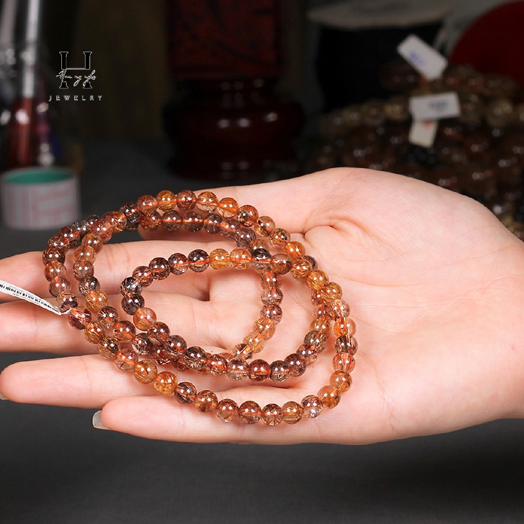 Chuỗi vòng tay nâu 7ly cho nam và nữ - Hợp cho người mệnh Thổ, mệnh Kim 3 Chuỗi vòng tay nâu 7ly cho nam và nữ - Hợp cho người mệnh Thổ, mệnh Kim - Hình ảnh 3