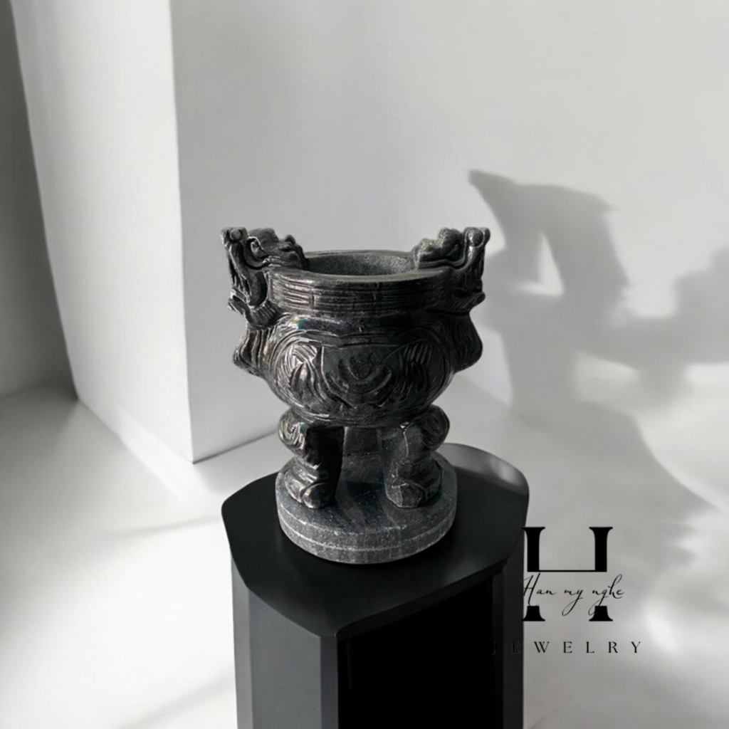 lư hương chạm rồng đá tự nhiên cao 23cm HANMYNGHE 2 lư hương chạm rồng đá tự nhiên cao 23cm HANMYNGHE - Hình ảnh 2