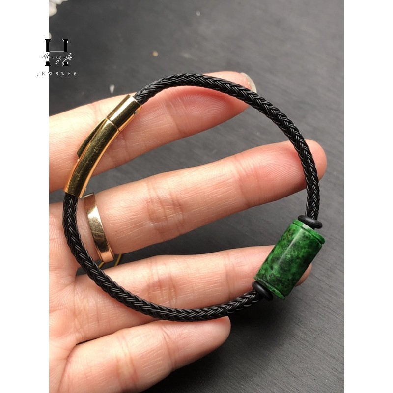 Vòng tay lu thống đá ngọc sơn thủy HANMYNGHE 2 Vòng tay lu thống đá ngọc sơn thủy HANMYNGHE - Hình ảnh 2