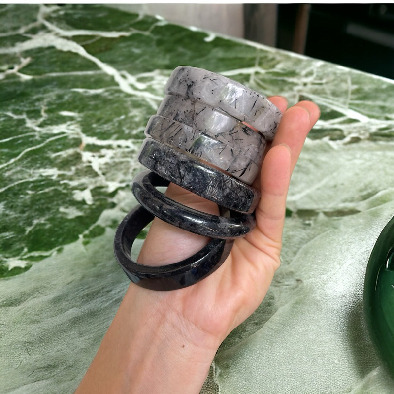 Vòng bảng thạch anh tóc đen tự nhiên HANMYNGHE 3 Vòng bảng thạch anh tóc đen tự nhiên HANMYNGHE - Hình ảnh 3