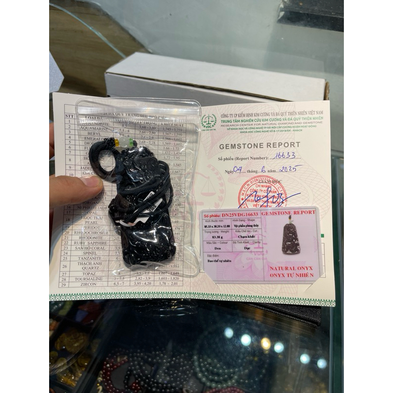 Mặt dây chuyền rồng đá ngọc onyz tự nhiên HANMYNGHE 4 Mặt dây chuyền rồng đá ngọc onyz tự nhiên HANMYNGHE - Hình ảnh 4