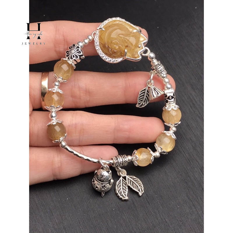 Vòng tay hồ ly đá thạch anh tóc vàng HANMYNGHE 2 Vòng tay hồ ly đá thạch anh tóc vàng HANMYNGHE - Hình ảnh 2