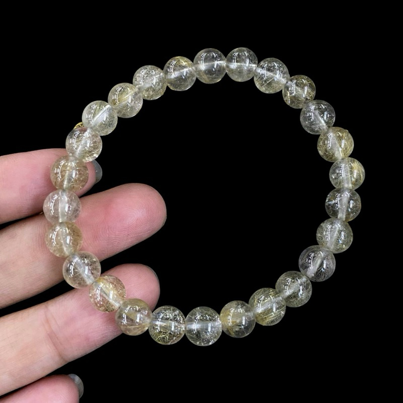 Vòng tay thạch anh tóc bạch kim chất trong HANMYNGHE 1 Vòng tay thạch anh tóc bạch kim chất trong HANMYNGHE