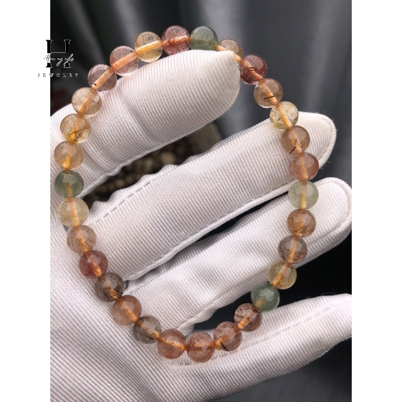 Vòng tay thạch anh tóc 7 mm HANMYNGHE 3 Vòng tay thạch anh tóc 7 mm HANMYNGHE - Hình ảnh 3