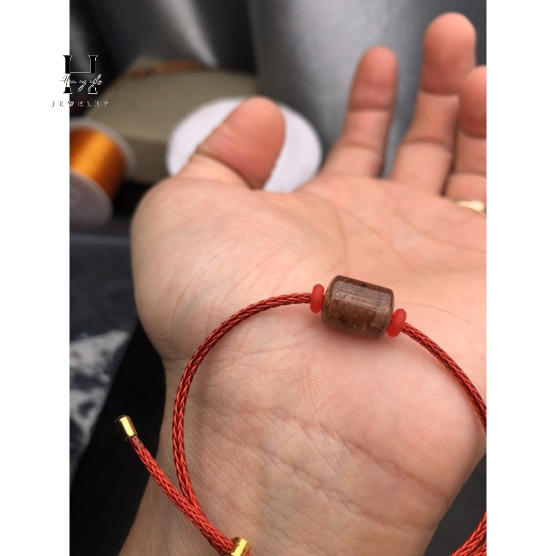 Vòng tay lu thống đá thạch anh tóc nâu HANMYNGHE 2 Vòng tay lu thống đá thạch anh tóc nâu HANMYNGHE - Hình ảnh 2