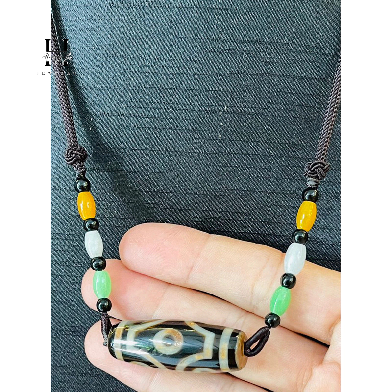 Vòng cổ dzi 6 mắt kèm dây đeo HANMYNGHE 3 Vòng cổ dzi 6 mắt kèm dây đeo HANMYNGHE - Hình ảnh 3