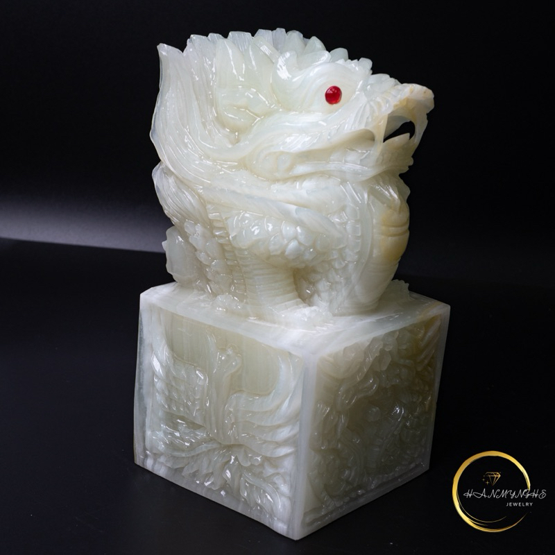 Ấn rồng đá ngọc onyz cao 20 cm khắc chữ theo yêu cầu HANMYNGHE 2 Ấn rồng đá ngọc onyz cao 20 cm khắc chữ theo yêu cầu HANMYNGHE - Hình ảnh 2