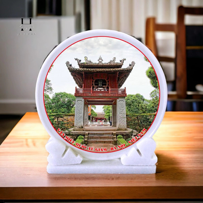 Đĩa đá in hình theo yêu cầu 20 cm HANMYNGHE 1 Đĩa đá in hình theo yêu cầu 20 cm HANMYNGHE