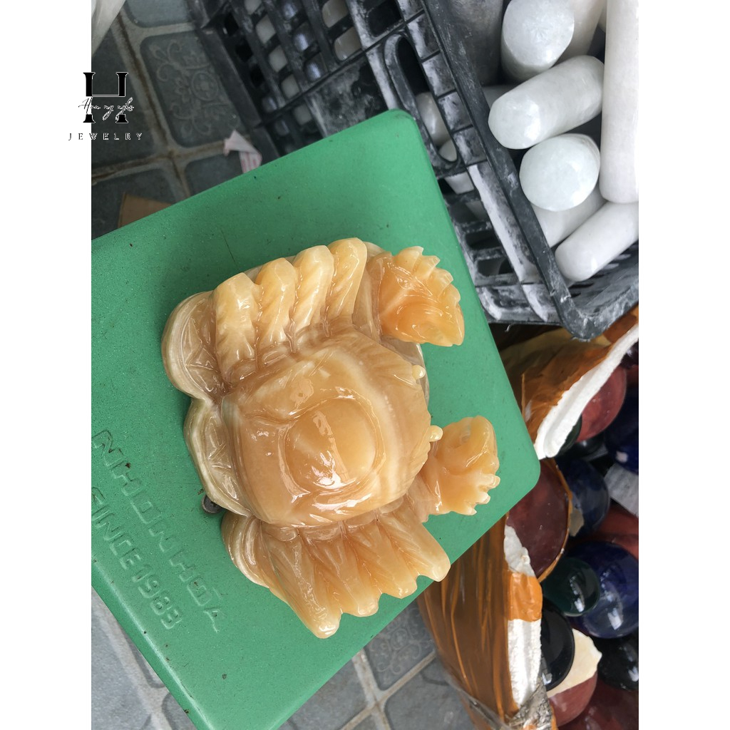 Tượng cua đá tự nhiên màu vàng 15cm HANMYNGHE 3 Tượng cua đá tự nhiên màu vàng 15cm HANMYNGHE - Hình ảnh 3