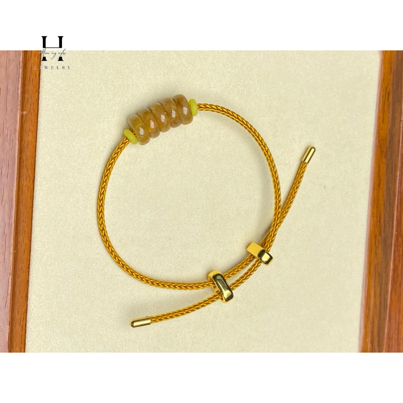 Vòng tay ngũ điếu đá thạch anh tóc vàng HANMYNGHE 2 Vòng tay ngũ điếu đá thạch anh tóc vàng HANMYNGHE - Hình ảnh 2