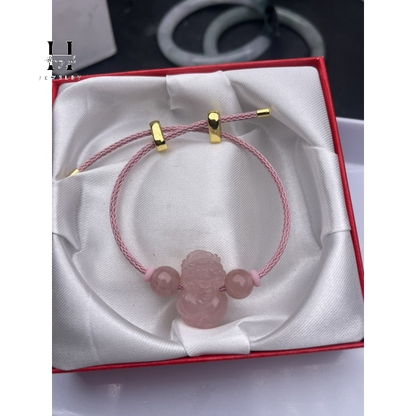 Vòng tay tỳ hưu đá thạch anh hồng HANMYNGHE 2 Vòng tay tỳ hưu đá thạch anh hồng HANMYNGHE - Hình ảnh 2