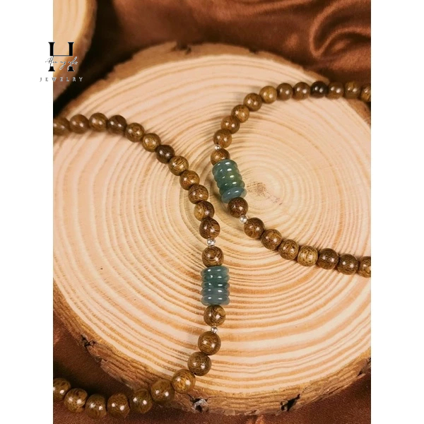 Vòng tay trầm tốc 108 hạt tự nhiên HANMYNGHE 2 Vòng tay trầm tốc 108 hạt tự nhiên HANMYNGHE - Ảnh 2