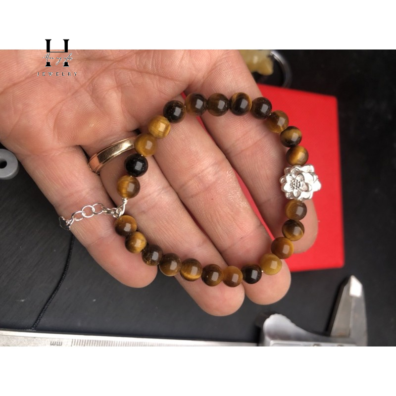 Vòng tay đá mix charm bạc HANMYNGHE 1 Vòng tay đá mix charm bạc HANMYNGHE