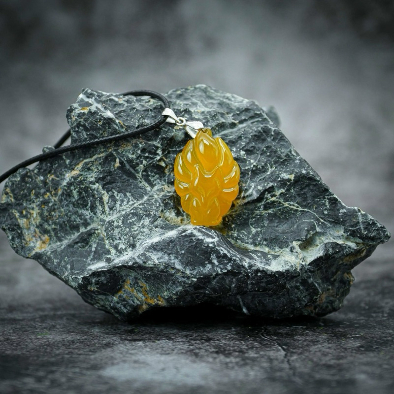 Mặt dây chuyền hồ ly chúa đá mã não tự nhiên kèm dây đeo HANMYNGHE 1 Mặt dây chuyền hồ ly chúa đá mã não tự nhiên kèm dây đeo HANMYNGHE