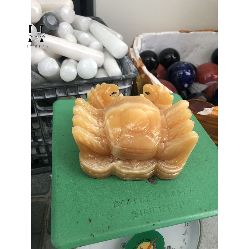 Tượng cua đá tự nhiên màu vàng 15cm HANMYNGHE 4 Tượng cua đá tự nhiên màu vàng 15cm HANMYNGHE - Hình ảnh 4