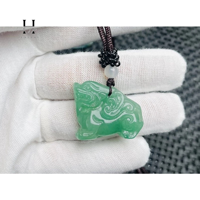 Mặt dây chuyền kỳ lân đá ngọc cẩm thạch HANMYNGHE 1 Mặt dây chuyền kỳ lân đá ngọc cẩm thạch HANMYNGHE