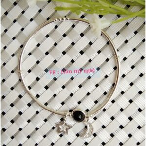 Vòng tay bạc hạt đen HANMYNGHE 5 images upload woo2F34cf23b4841373757373f7dcdef52ffb