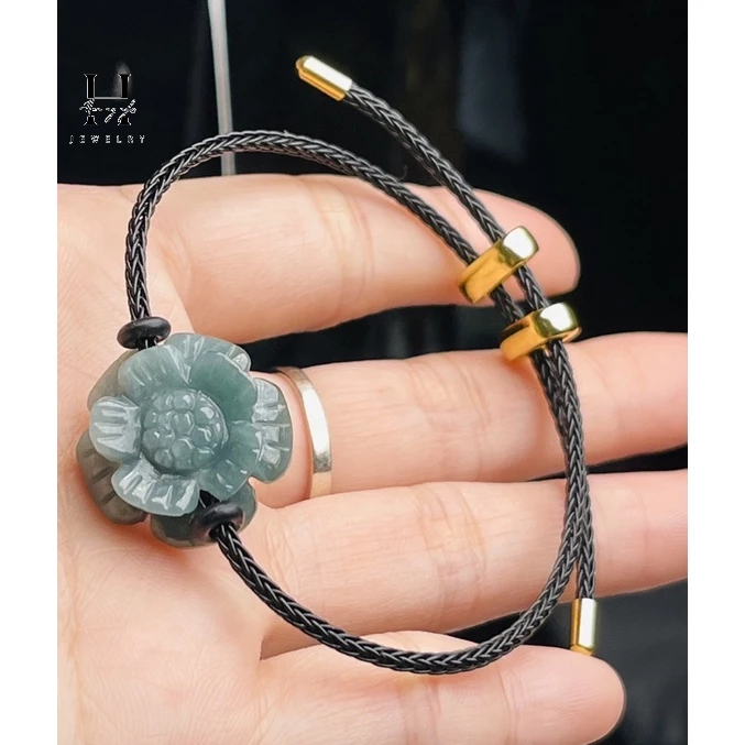 Vòng tay hoa mai đá lam ngọc HANMYNGHE 1 Vòng tay hoa mai đá lam ngọc HANMYNGHE