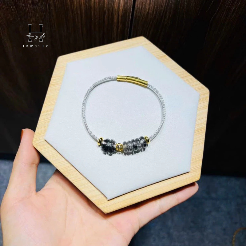 Vòng tay ngũ điếu đá tự nhiên mix charm HANMYNGHE 5 Vòng tay ngũ điếu đá tự nhiên mix charm HANMYNGHE - Hình ảnh 5