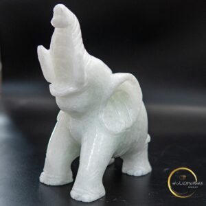 Cặp voi đá trắng non nước tự nhiên nguyên khối cao 20cm HANMYNGHE 7 images upload woo2F46a28f6ef5335cc1a73d673218930c12