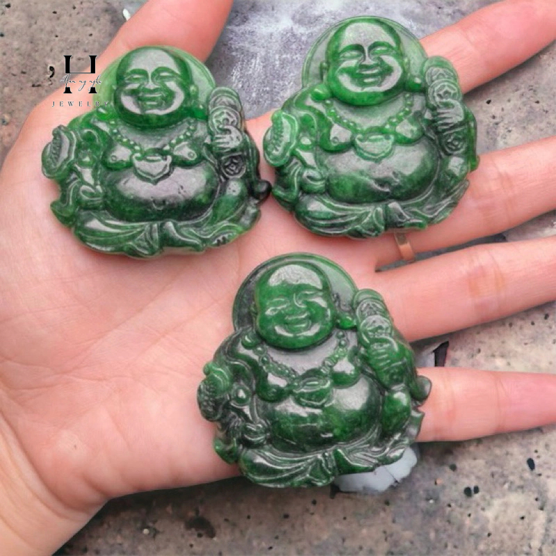 Di lặc đá ngọc cẩm thạch tặng kèm dây đeo cổ HANMYNGHE 2 Di lặc đá ngọc cẩm thạch tặng kèm dây đeo cổ HANMYNGHE - Hình ảnh 2