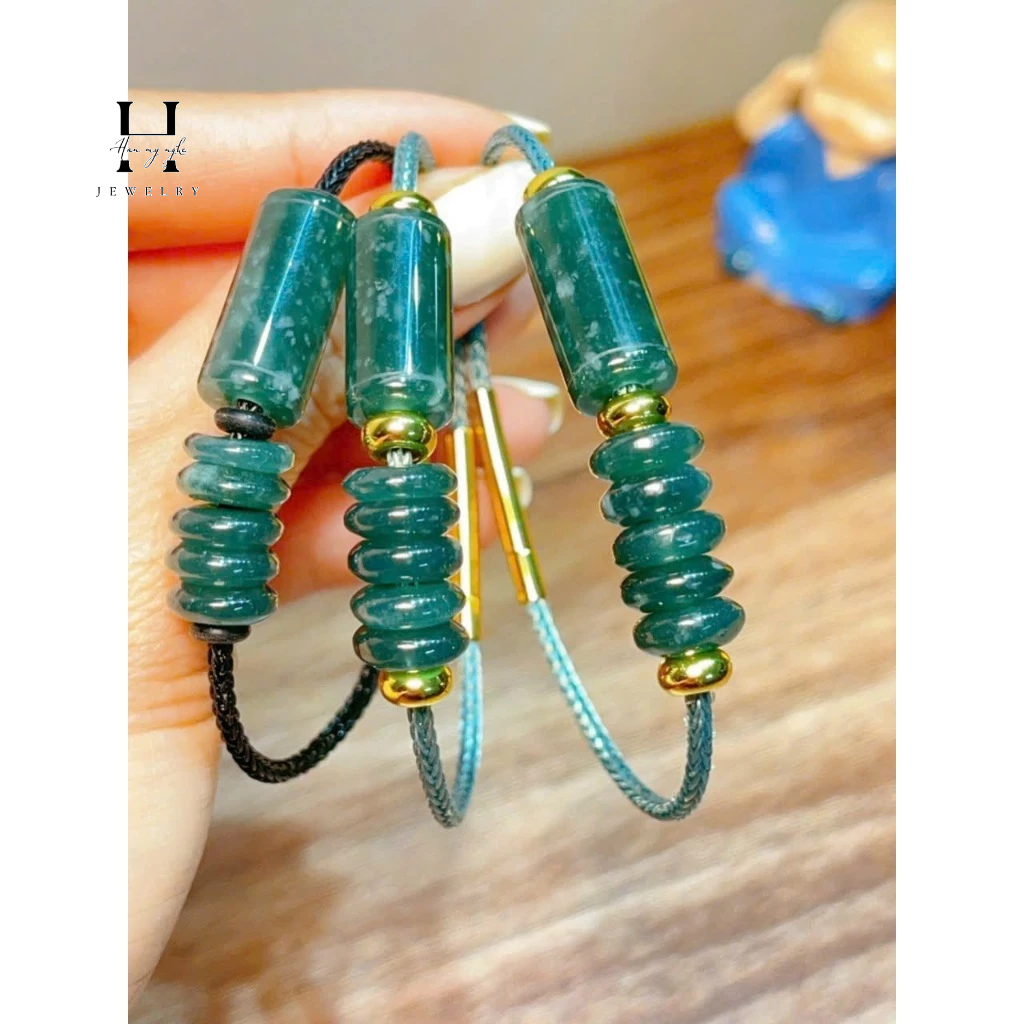 Vòng tay lu thống ngũ điếu đá lam ngọc tự nhiên HANMYNGHE 7 Vòng tay lu thống ngũ điếu đá lam ngọc tự nhiên HANMYNGHE - Hình ảnh 7