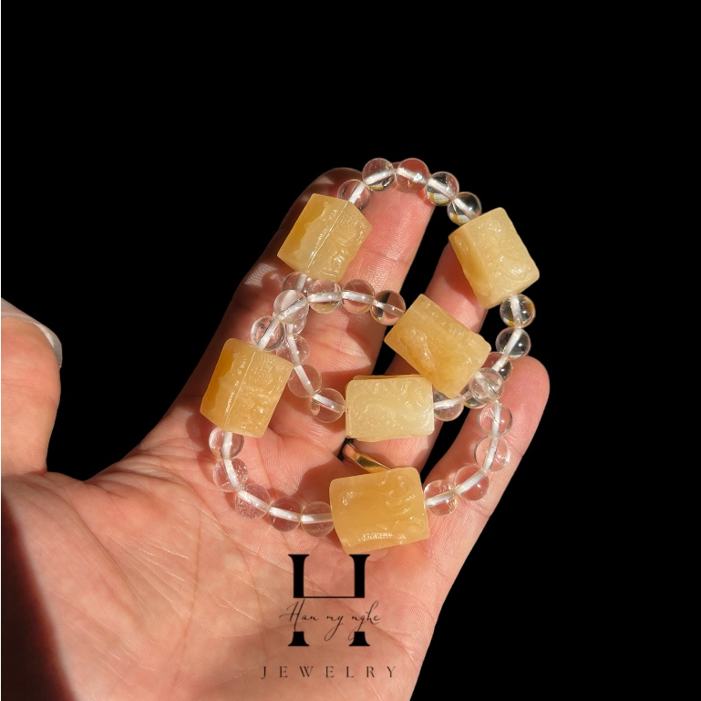 Vòng tay vượng tài - tam hợp đá ngọc hoàng long HANMYNGHE 2 Vòng tay vượng tài - tam hợp đá ngọc hoàng long HANMYNGHE - Hình ảnh 2