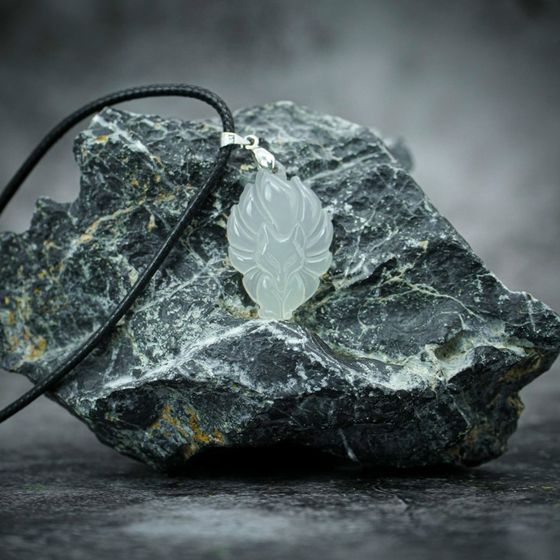 Mặt dây chuyền hồ ly chúa đá mã não tự nhiên kèm dây đeo HANMYNGHE 4 Mặt dây chuyền hồ ly chúa đá mã não tự nhiên kèm dây đeo HANMYNGHE - Hình ảnh 4