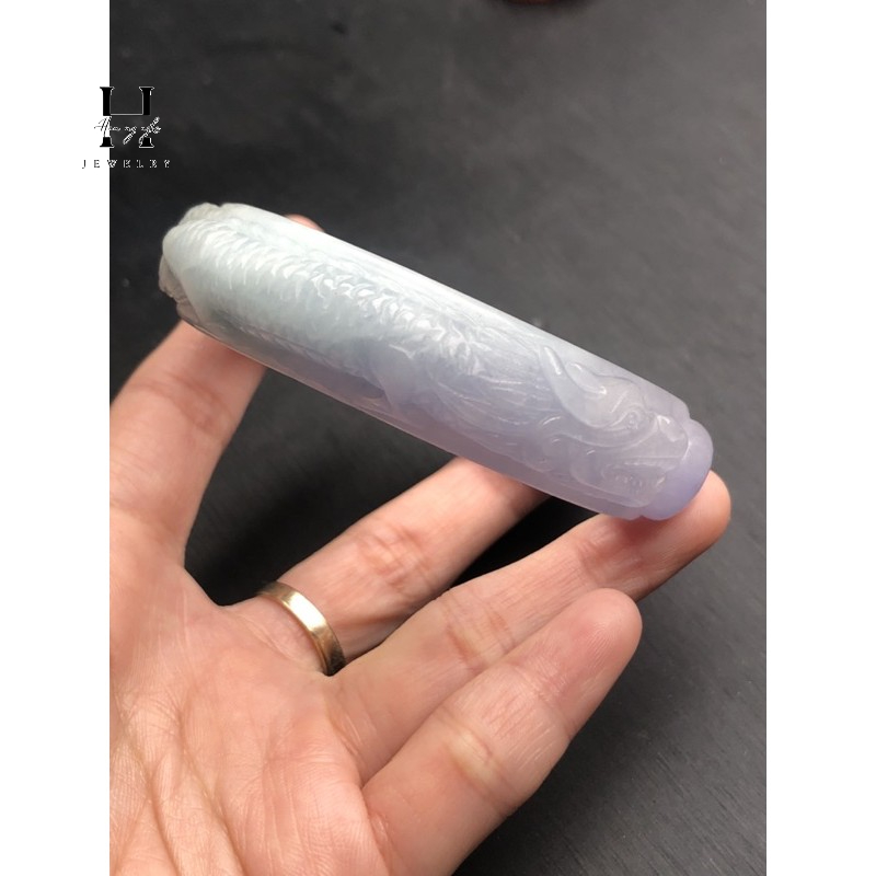 vòng tay chạm hoa văn bảng liền tím khoai môn ni 54 1 vòng tay chạm hoa văn bảng liền tím khoai môn ni 54