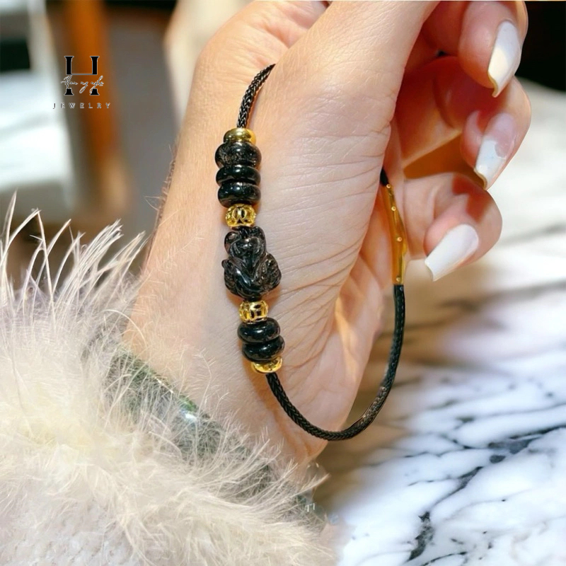 Vòng tay hồ ly đá thạch anh tóc đen mix ngũ điếu tính duyên tài lộc may mắn HANMYNGHE 2 Vòng tay hồ ly đá thạch anh tóc đen mix ngũ điếu tính duyên tài lộc may mắn HANMYNGHE - Hình ảnh 2