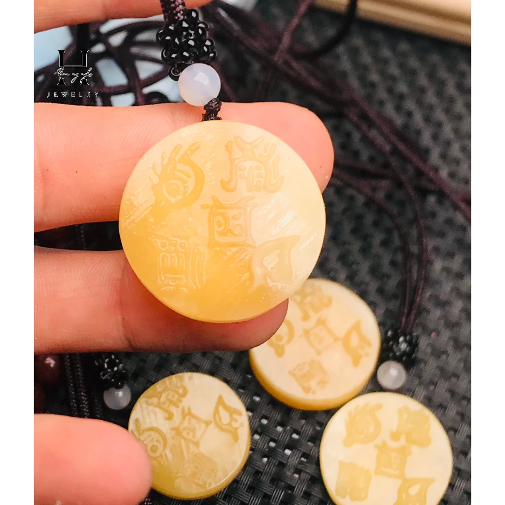 Mặt dây ngũ nhạc chân hình đồ đá ngọc hoàng long HANMYNGHE 1 Mặt dây ngũ nhạc chân hình đồ đá ngọc hoàng long HANMYNGHE