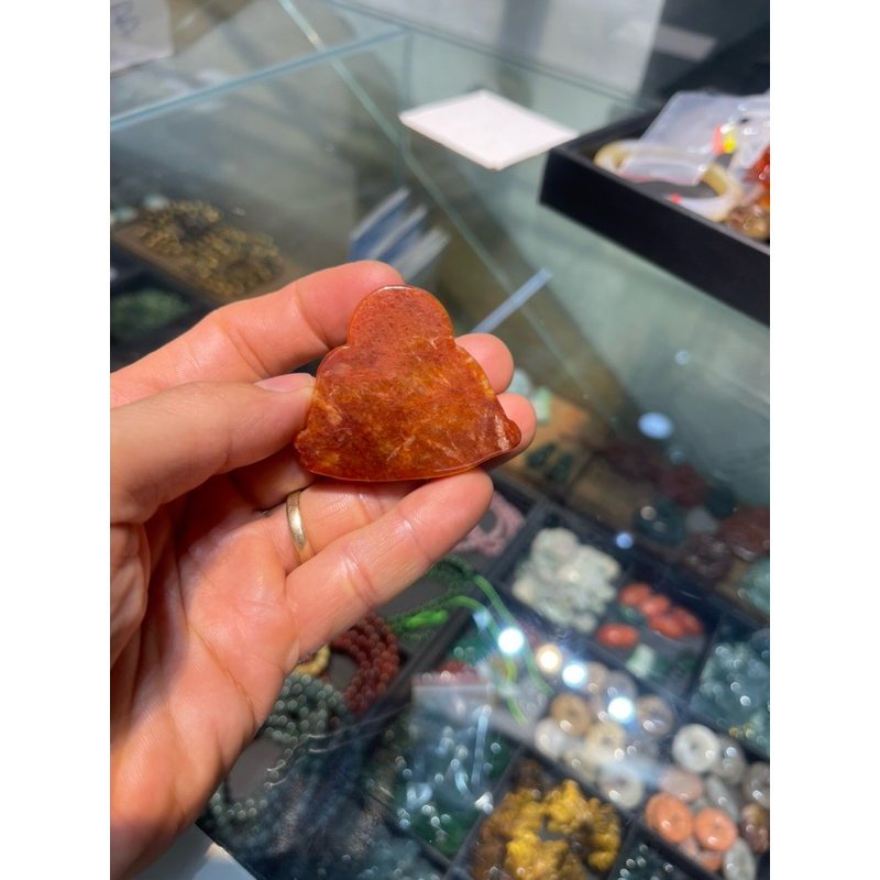 Mặt dây chuyền di lặc đá ngọc cẩm thạch huyết tặng kèm dây đeo HANMYNGHE 2 Mặt dây chuyền di lặc đá ngọc cẩm thạch huyết tặng kèm dây đeo HANMYNGHE - Hình ảnh 2