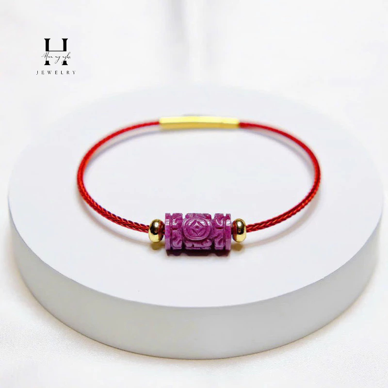 Vòng tay lu thống đá ruby nam phi tự nhiên HANMYNGHE 2 Vòng tay lu thống đá ruby nam phi tự nhiên HANMYNGHE - Hình ảnh 2