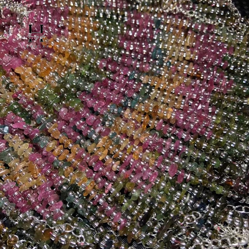 Vòng tay đá tourmaline vụn HANMYNGHE 2 Vòng tay đá tourmaline vụn HANMYNGHE - Hình ảnh 2