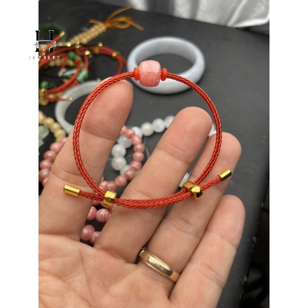 Vòng tay lu thống đá đào hoa HANMYNGHE 2 Vòng tay lu thống đá đào hoa HANMYNGHE - Hình ảnh 2