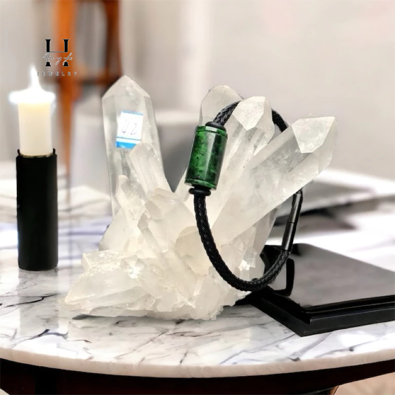 Vòng tay lu thống đá ngọc cẩm thạch HANMYNGHE 3 Vòng tay lu thống đá ngọc cẩm thạch HANMYNGHE - Hình ảnh 3