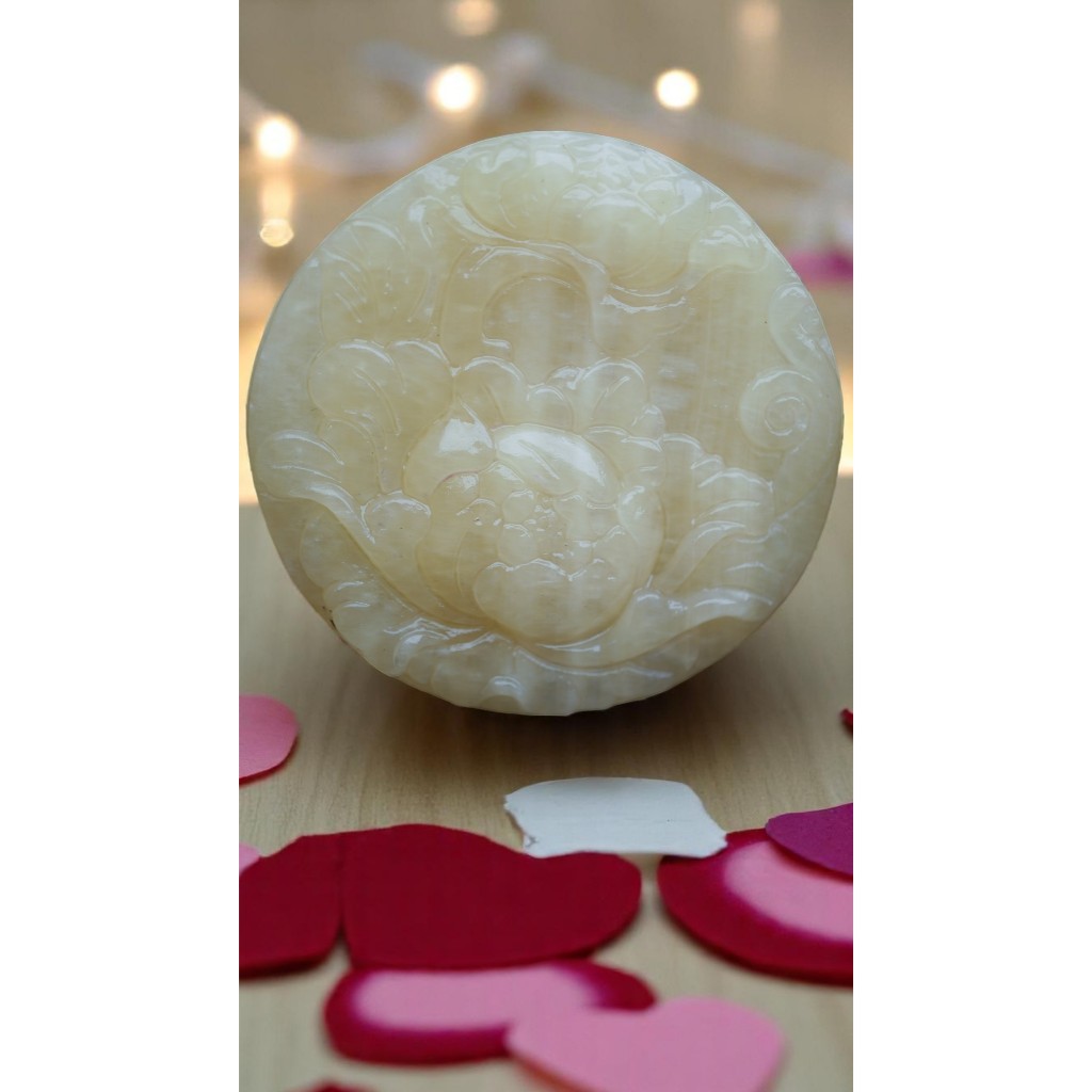 Mặt dây chuyền hoa mẫu đơn đá ngọc hoàng long tặng kèm dây đeo HANMYNGHE 3 Mặt dây chuyền hoa mẫu đơn đá ngọc hoàng long tặng kèm dây đeo HANMYNGHE - Hình ảnh 3