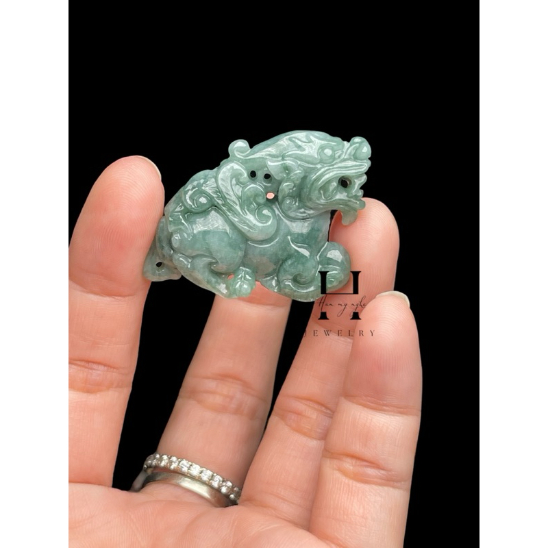 Mặt dây chuyền kỳ lân đá lam ngọc tặng kèm dây đeo cao cấp HANMYNGHE 1 Mặt dây chuyền kỳ lân đá lam ngọc tặng kèm dây đeo cao cấp HANMYNGHE