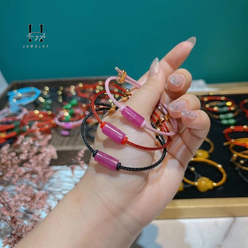 VÒng tay lu thống tài lộc đá ruby tự nhiên HANMYNGHE 1 VÒng tay lu thống tài lộc đá ruby tự nhiên HANMYNGHE