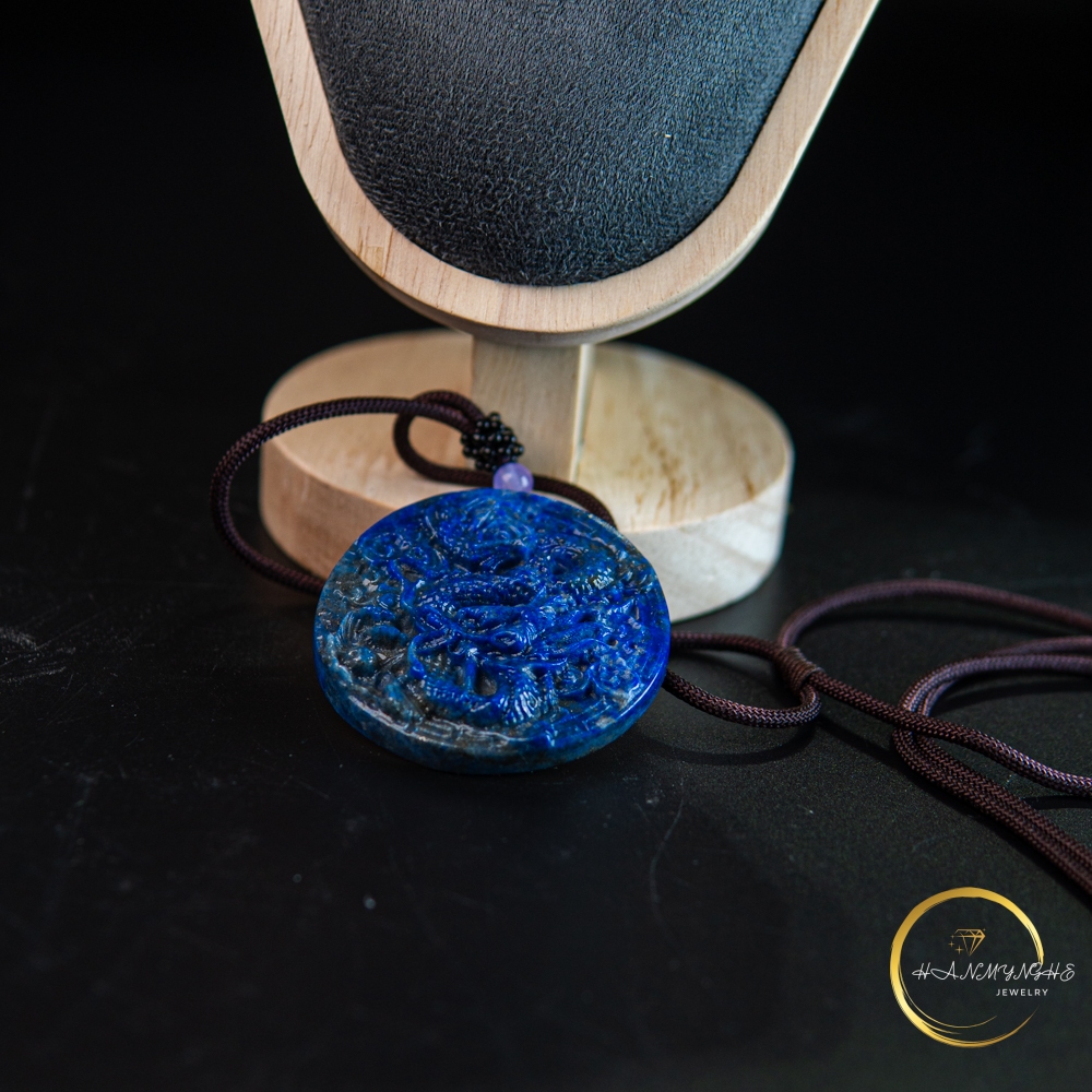 Mặt dây chạm rồng đá lapis tặng kèm dây đeo HANMYNGHE 3 Mặt dây chạm rồng đá lapis tặng kèm dây đeo HANMYNGHE - Hình ảnh 3