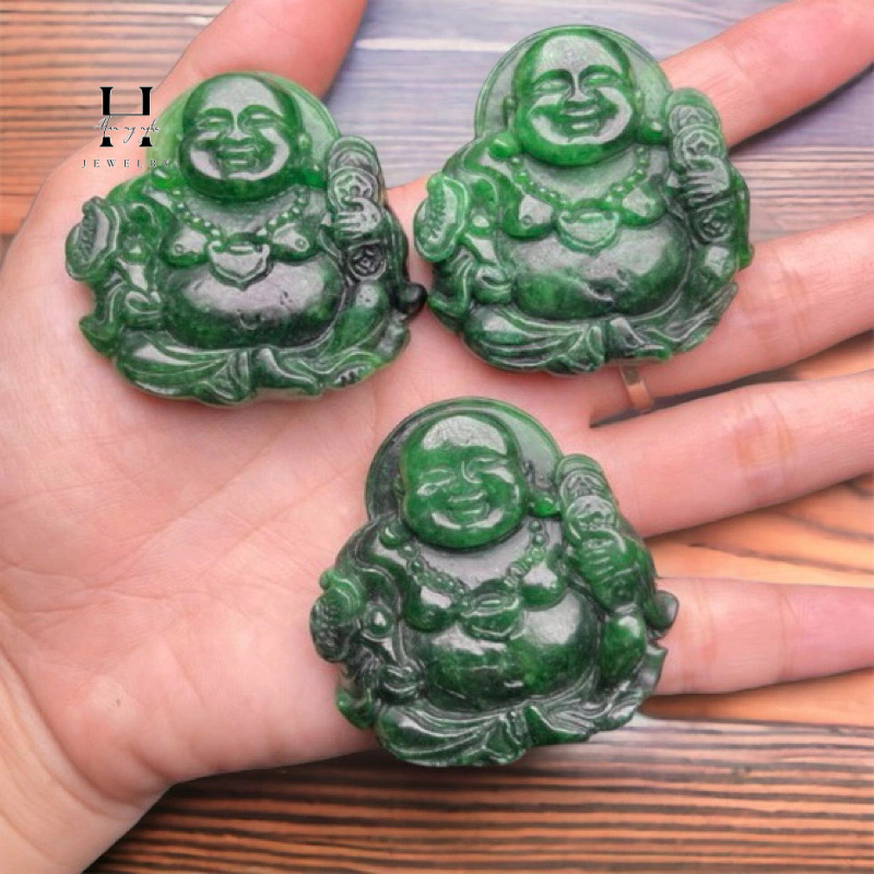 Di lặc đá ngọc cẩm thạch tặng kèm dây đeo cổ HANMYNGHE 1 Di lặc đá ngọc cẩm thạch tặng kèm dây đeo cổ HANMYNGHE