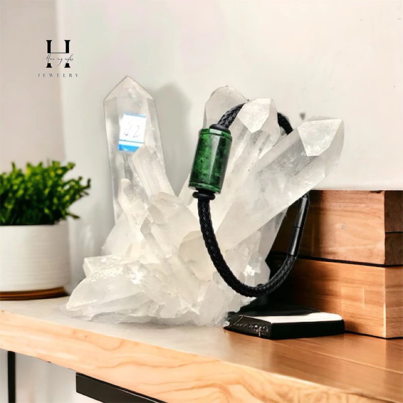 Vòng tay lu thống đá ngọc cẩm thạch HANMYNGHE 1 Vòng tay lu thống đá ngọc cẩm thạch HANMYNGHE