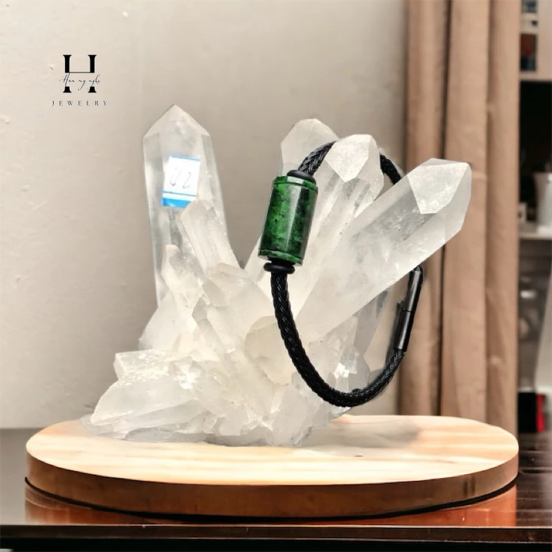 Vòng tay lu thống đá ngọc cẩm thạch HANMYNGHE 2 Vòng tay lu thống đá ngọc cẩm thạch HANMYNGHE - Hình ảnh 2