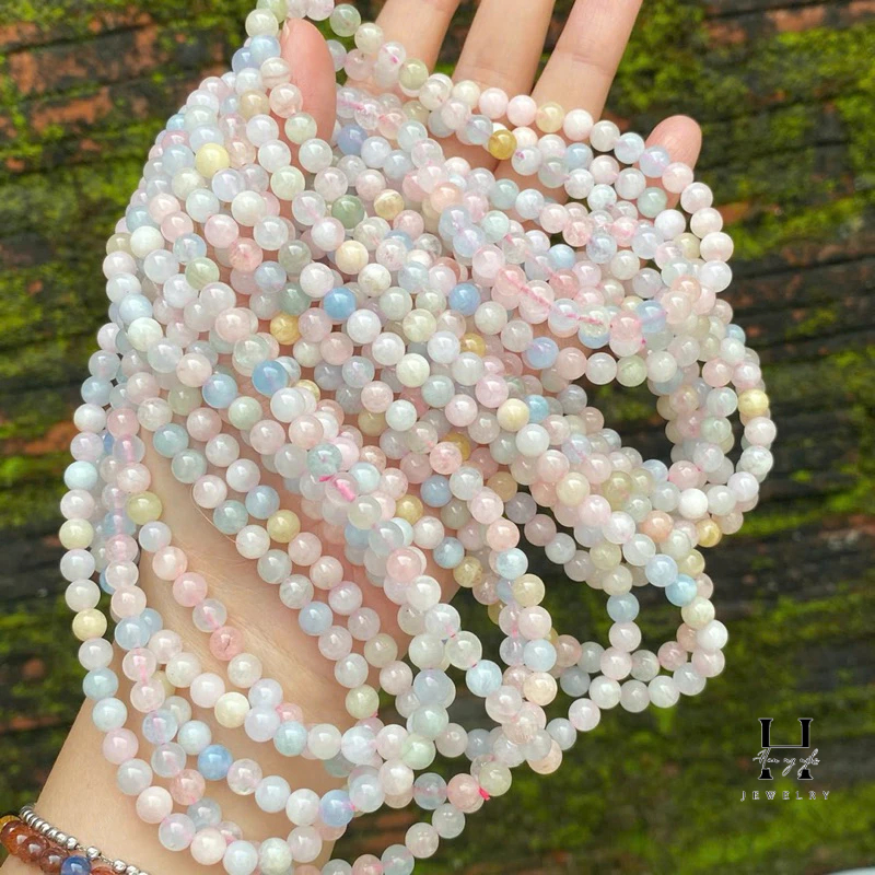 Vòng tay đá beryl tự nhiên 5.8 mm quấn 3 vòng HANMYNGHE 3 Vòng tay đá beryl tự nhiên 5.8 mm quấn 3 vòng HANMYNGHE - Hình ảnh 3