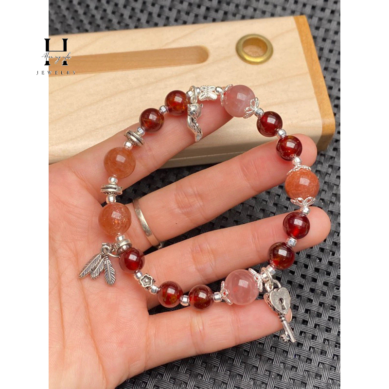 Vòng tay đá phong thuỷ mix charm bạc HANMYNGHE 9 Vòng tay đá phong thuỷ mix charm bạc HANMYNGHE - Hình ảnh 9