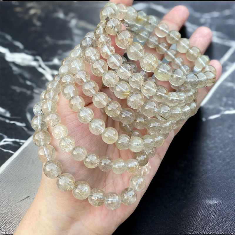 Vòng tay thạch anh tóc bạch kim chất trong HANMYNGHE 3 Vòng tay thạch anh tóc bạch kim chất trong HANMYNGHE - Hình ảnh 3