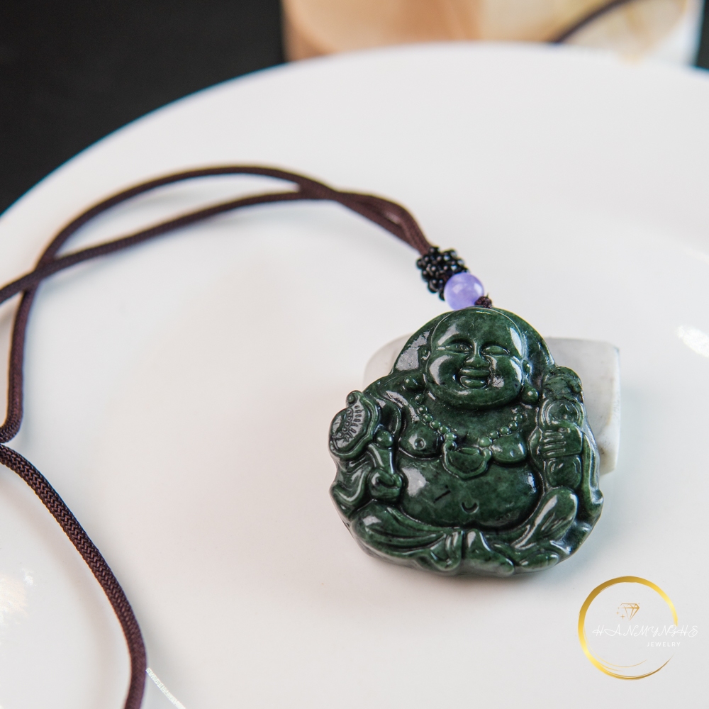 Mặt dây chuyền di lặc đá ngọc ấn độ 4cm tặng kèm dây đeo 3 Mặt dây chuyền di lặc đá ngọc ấn độ 4cm tặng kèm dây đeo - Hình ảnh 3