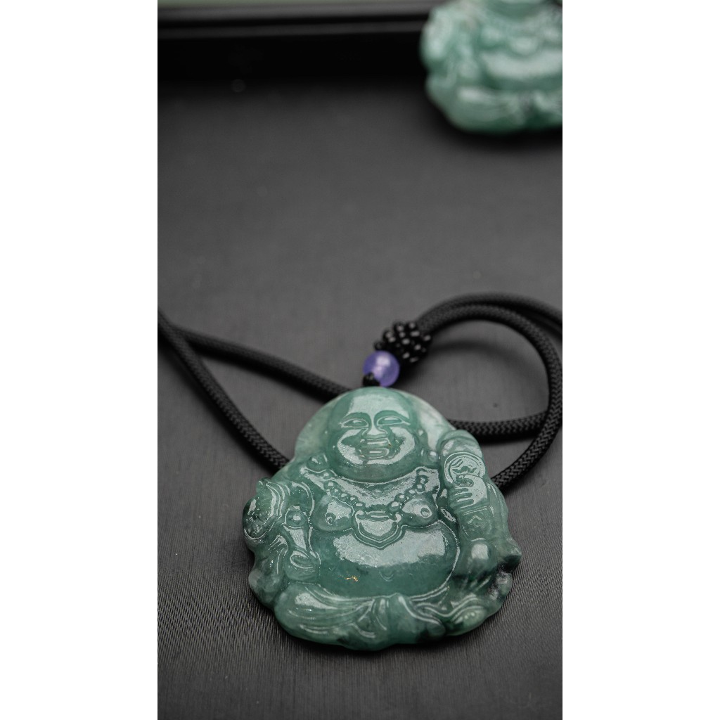 Mặt dây chuyền di lặc đá ngọc cẩm thạch tặng kèm dây đeo HANMYNGHE 2 Mặt dây chuyền di lặc đá ngọc cẩm thạch tặng kèm dây đeo HANMYNGHE - Hình ảnh 2
