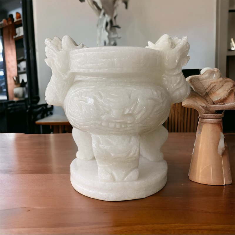 Lư hương chạm rồng đá non nước 20 cm HANMYNGHE 2 Lư hương chạm rồng đá non nước 20 cm HANMYNGHE - Hình ảnh 2