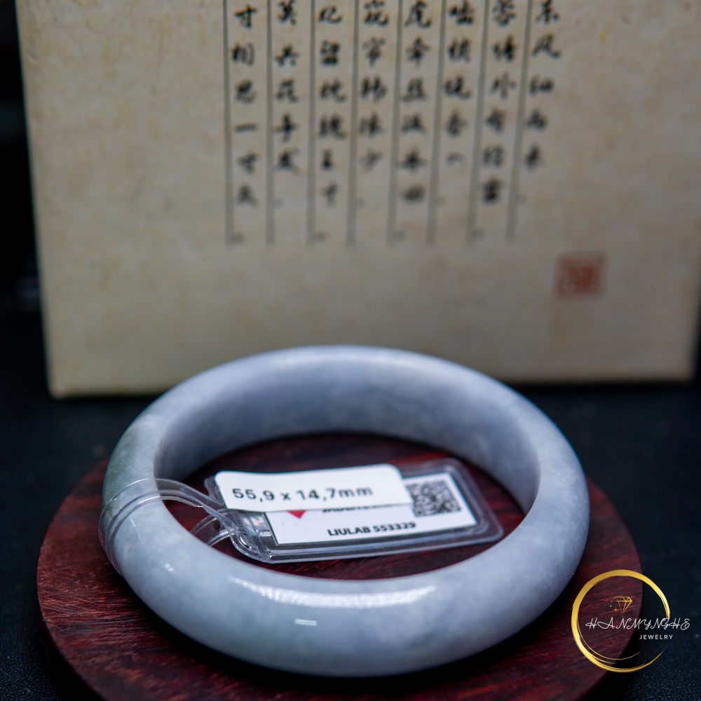 Vòng tay đá ngọc cẩm thạch A Myanmar kèm giấy kiểm định liulad HANMYNGHE 4 Vòng tay đá ngọc cẩm thạch A Myanmar kèm giấy kiểm định liulad HANMYNGHE - Hình ảnh 4